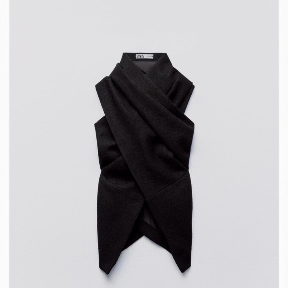 ZARA BLACK BUTTONED ZW WOOL TOP LIMITED EDITION SZ XS/S - Picture 2 of 13